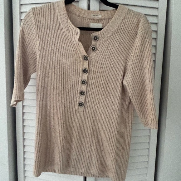 Mother Eye Catcher Henley Rib-Knit top - Picture 2 of 4